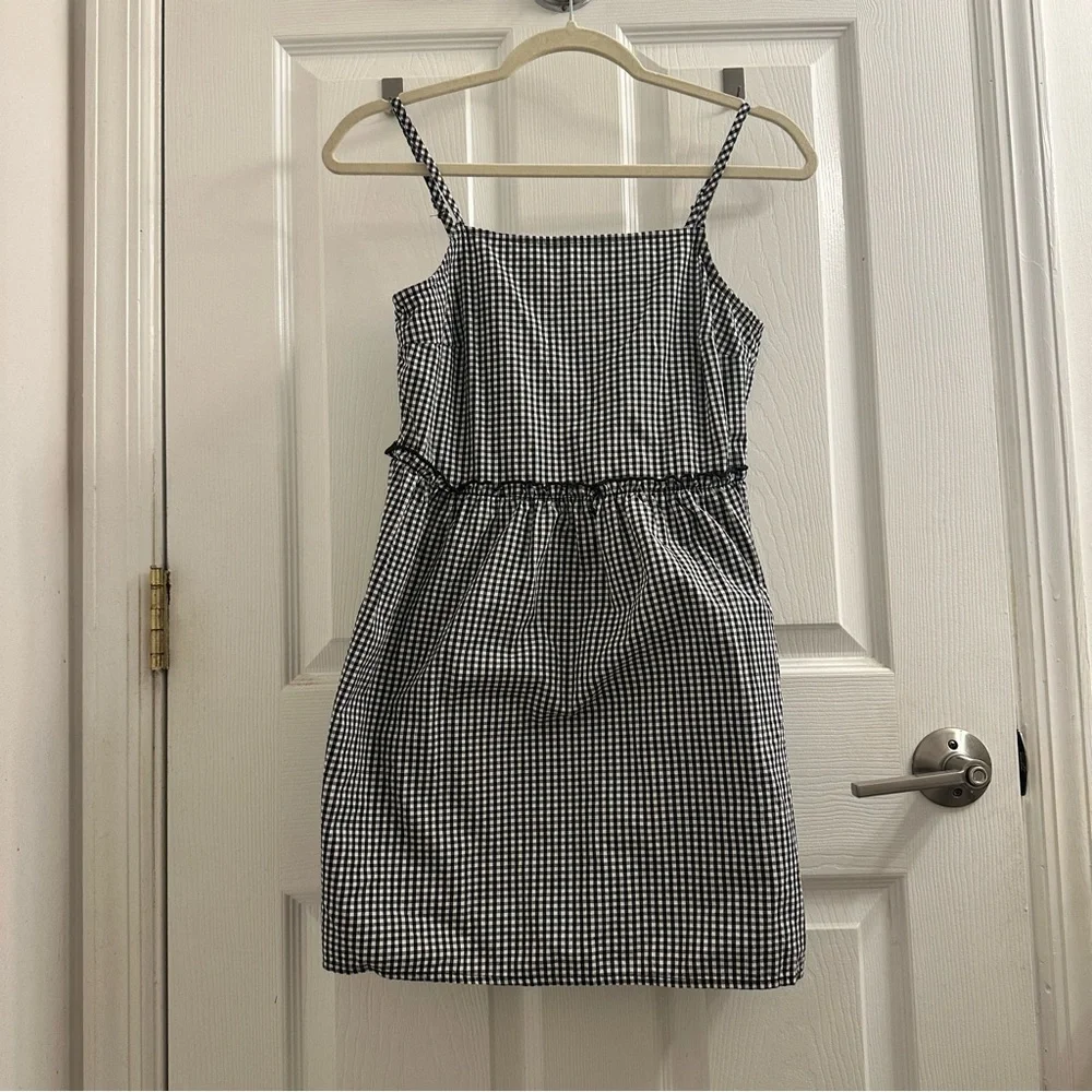 Urban Renewal Black and White Gingham Mini Dress - Picture 1 of 5